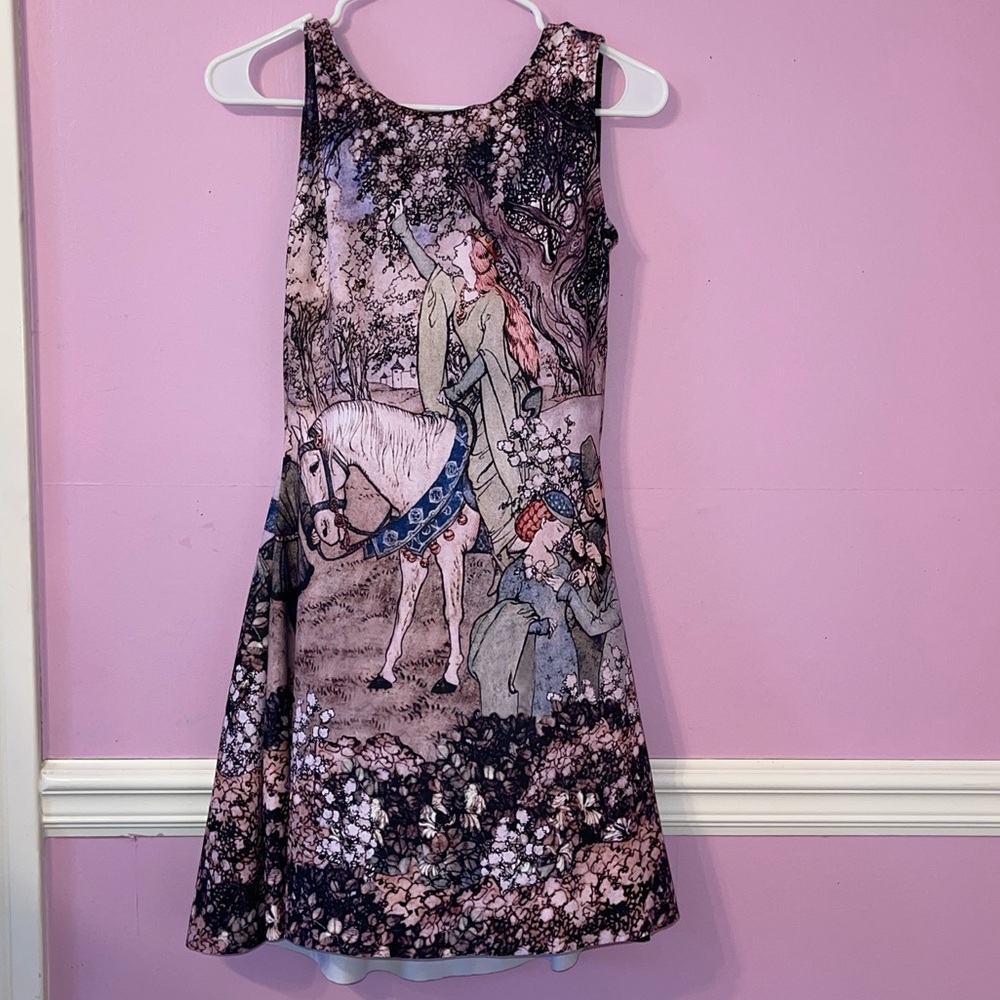 Blackmilk Guinevere rode in the woods dress fairycore cottage renaissance art